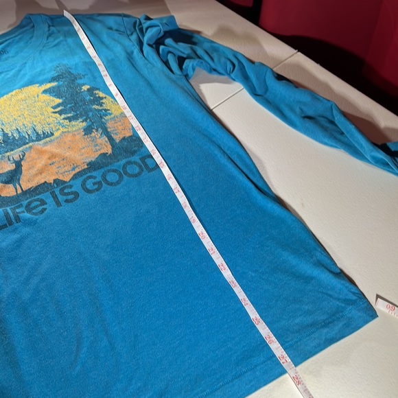 Life is Good mens M long sleeve tee blue - Picture 6 of 10